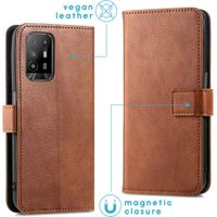 imoshion Étui de télephone portefeuille de luxe Oppo A94 (5G) - Marron