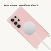 Selencia Coque arrière Rivièra avec MagSafe avec crochets amovibles Samsung Galaxy S24 Ultra - Sorbet Pink