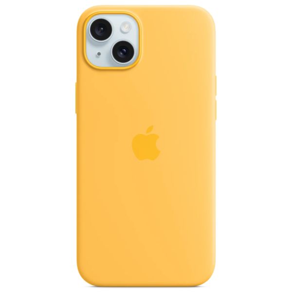 Apple Coque en silicone MagSafe Apple iPhone 15 Plus - Sunshine