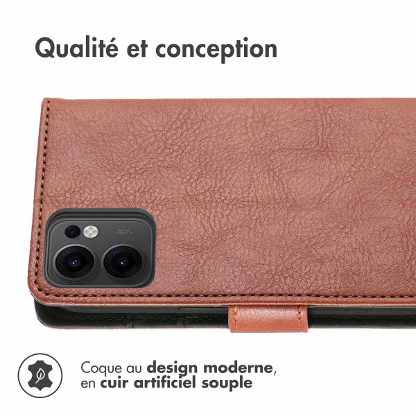 imoshion Étui de télephone portefeuille de luxe Oppo Reno 13 - Marron