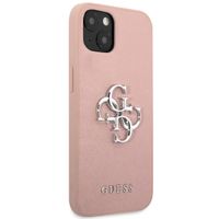 Guess Coque 4G Metal Logo Saffiano Apple iPhone 13 - Rose