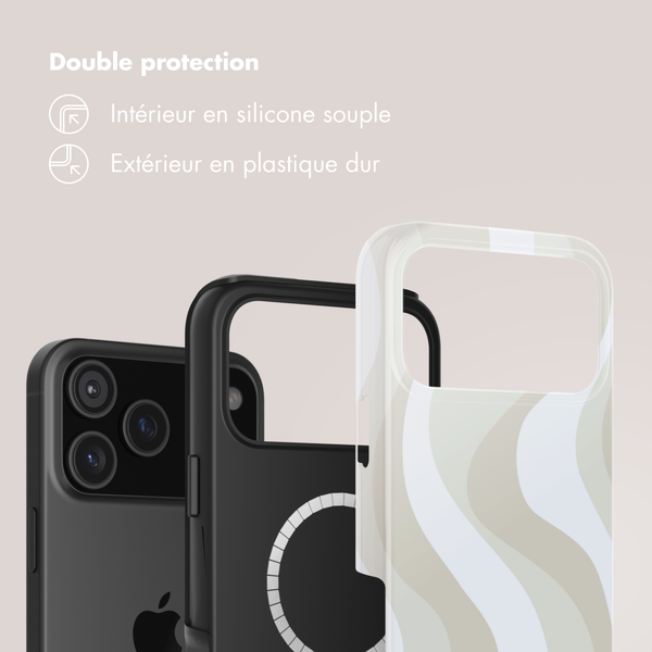 Selencia Coque arrière Vivid avec MagSafe Apple iPhone 17 Pro - Desert Waves Beige