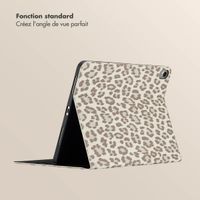 Selencia Coque tablette Sabi avec imprimé léopard Apple iPad Air 11 pouces (2026) M4 / (2025) M3 / (2024) M2 / Air 5 (2022) / Air 4 (2020) - Soft Ivory