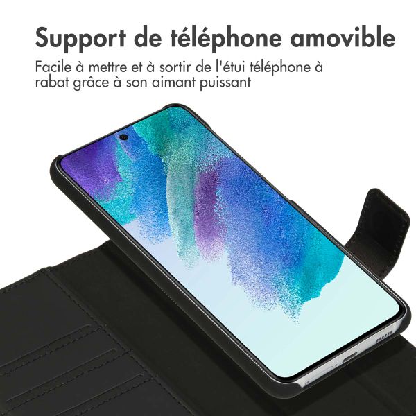Accezz Premium Leather 2 in 1 Wallet Bookcase Samsung Galaxy S21 FE - Noir