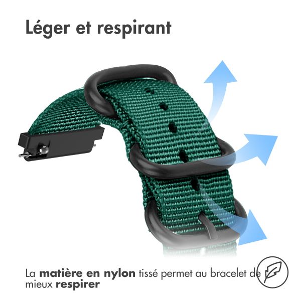 imoshion Bracelet robuste en nylon  - Connexion universelle 20 mm - Vert foncé
