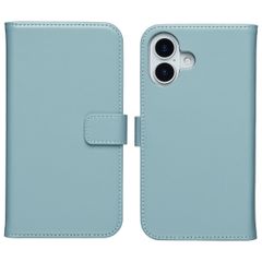 Selencia Étui portefeuille en cuir véritable Apple iPhone 17 - Air Blue