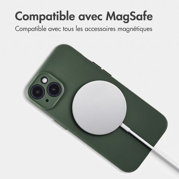 Accezz Coque Grip avec MagSafe Apple iPhone 14 - Vert foncé