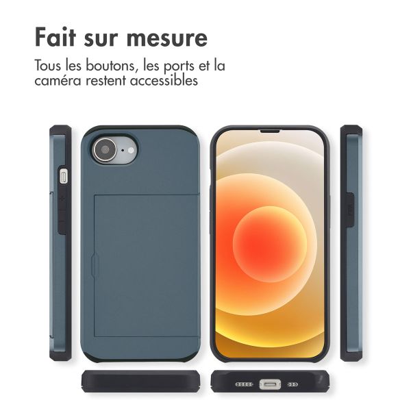 imoshion Coque arrière avec porte-cartes Apple iPhone 17e / 16e - Bleu foncé