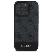 Guess Coque arrière Bottom Stripe 4G Apple iPhone 16 Pro - Gris