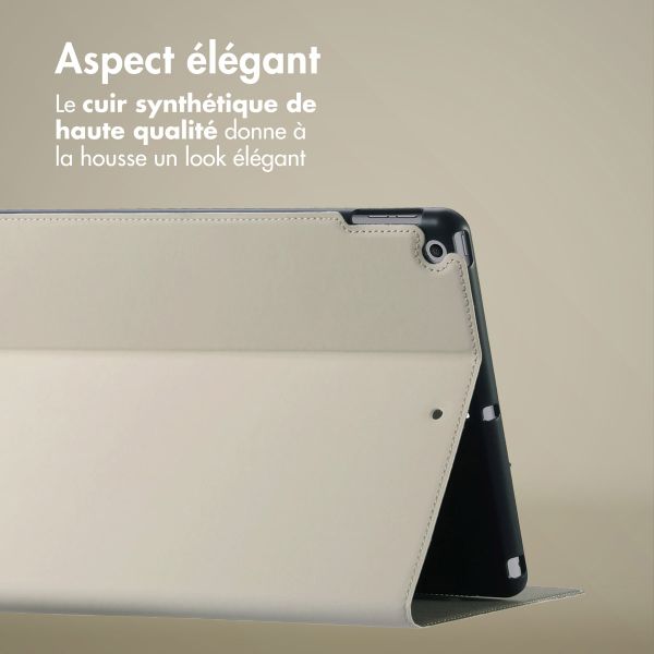 Accezz Coque tablette Classic Apple iPad 9 (2021) 10.2 pouces / iPad 8 (2020) 10.2 pouces / iPad 7 (2019) 10.2 pouces - Greige