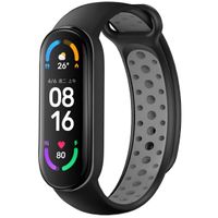 imoshion Bracelet sport silicone Xiaomi Mi Band 5 / 6 - Black / Grey