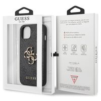 Guess Coque 4G Metal Logo Backcover Apple iPhone 13 - Gris