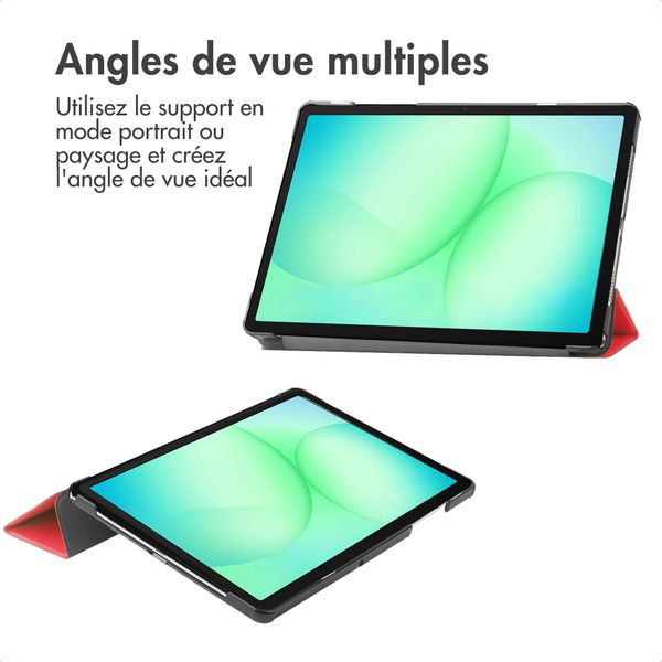 imoshion Coque tablette Trifold Samsung Galaxy Tab A11 Plus - Rouge