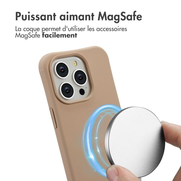 imoshion Coque arrière Color avec cordon amovible et MagSafe Apple iPhone 14 Pro - Nude