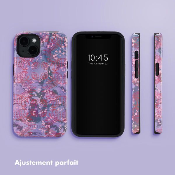 Selencia Coque arrière Vivid avec MagSafe Apple iPhone 14 - Fresh Paint Flower Orange