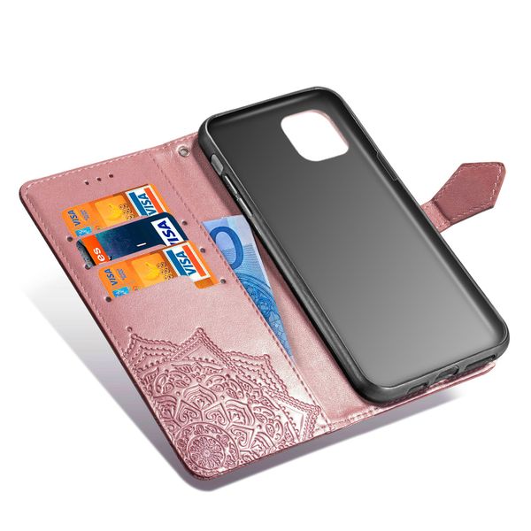 Etui de télephone portefeuille Mandala Apple iPhone 11 Pro - Rose