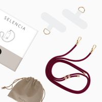 Selencia Cordon universel pour téléphone avec 2 crochets - réglable - Bold Burgundy
