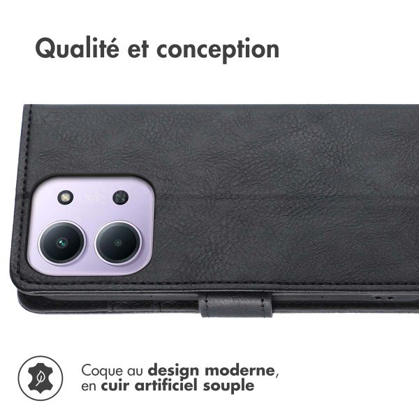 imoshion Étui de télephone portefeuille de luxe Xiaomi Redmi 15C (5G) - Noir