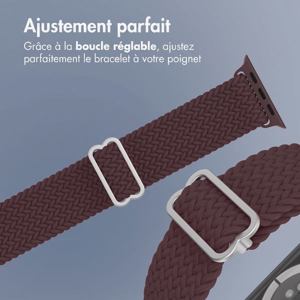 imoshion Bracelet nylon tissé Apple Watch | 38/40/41/42 mm - Burgundy