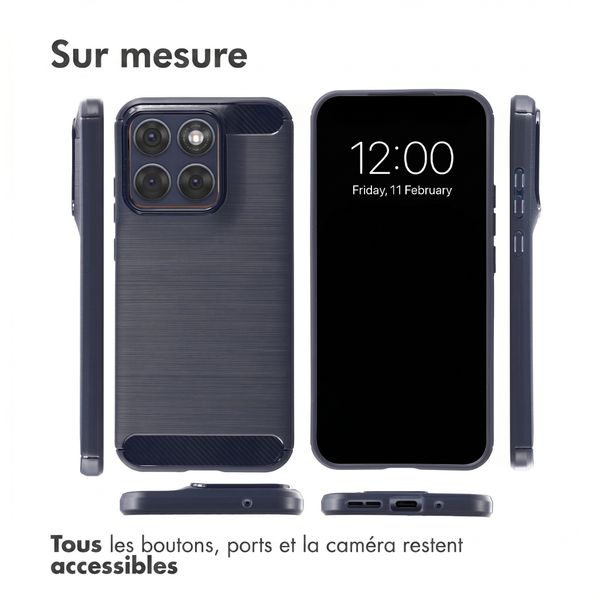 imoshion Coque Brushed Motorola Edge 70 Fusion - Bleu foncé