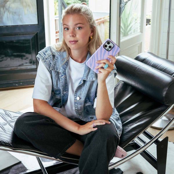 Selencia Coque arrière Vivid Samsung Galaxy A15 (5G/4G) - Zebra Light Pink Lilac