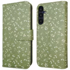 imoshion Étui de télephone portefeuille Design Samsung Galaxy A35 - Green Flowers