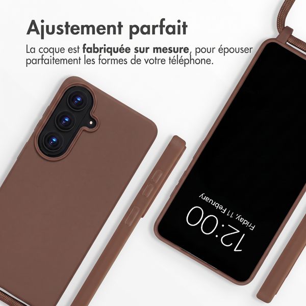 imoshion Coque en silicone avec cordon Samsung Galaxy S26 - Marron