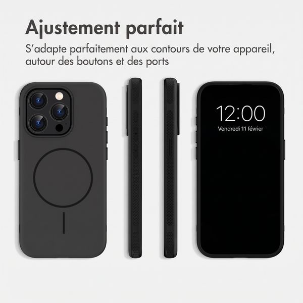 imoshion Coque arrière Color avec Thin MagSafe Ring Apple iPhone 15 Pro - Noir