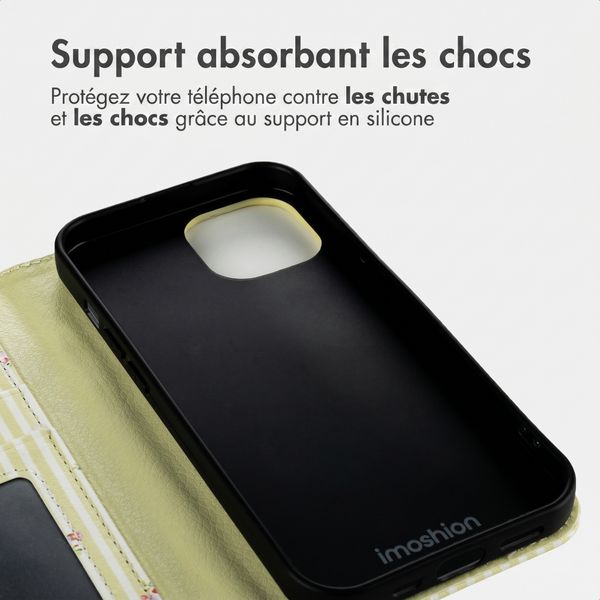 imoshion Étui de télephone portefeuille Design Apple iPhone 13 - Garden Stripes