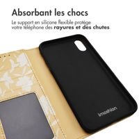 imoshion Étui de télephone portefeuille Design Apple iPhone Xr - Yellow Flowers