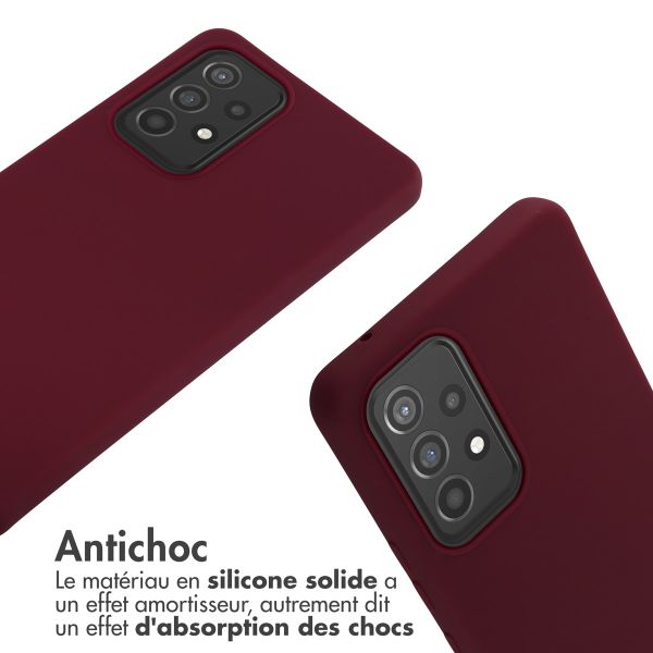 imoshion Coque en silicone avec cordon Samsung Galaxy A53 - Rouge foncé