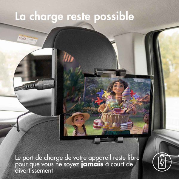 imoshion Support pour tablette à fixer sur l'appuie-tête de voiture - Noir