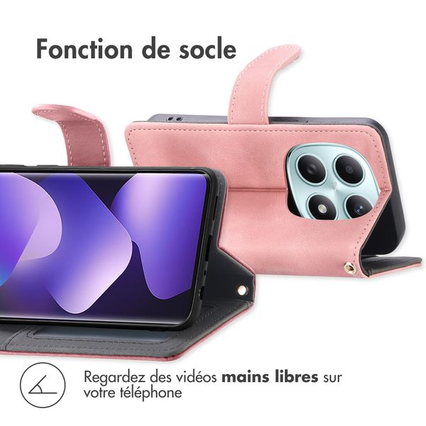imoshion Etui de télephone portefeuille avec cordon Xiaomi Redmi Note 15 (4G) - Rose