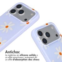 imoshion Coque design en silicone avec cordon Apple iPhone 17 Pro Max - Lila Flower Distance