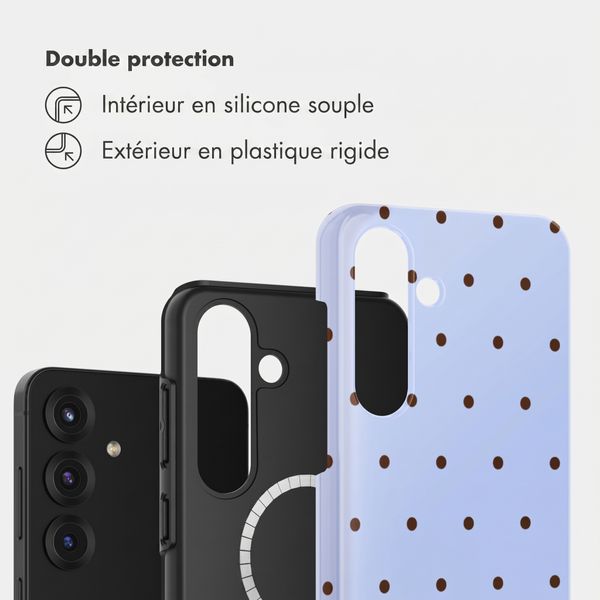 Selencia Coque arrière Vivid avec MagSafe Samsung Galaxy S25 - Happy Dots Digital Sky