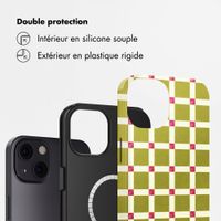 Selencia Coque arrière Vivid avec MagSafe Apple iPhone 13 - Check This Olive