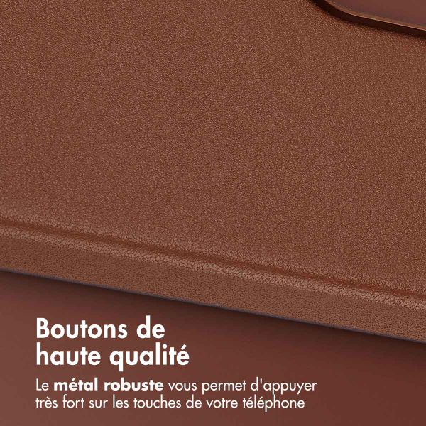 Accezz Coque arrière en cuir avec MagSafe Samsung Galaxy A36 / A56 - Sienna Brown
