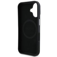 Guess Coque Grained Triangle MagSafe Apple iPhone 16 - Noir