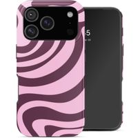 Selencia Coque arrière Vivid Apple iPhone 17 Pro Max - Wavy Swirl Pink Plum