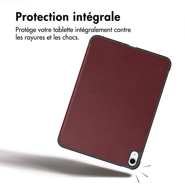 imoshion Coque tablette Trifold Apple iPad 11 (2025) 11 pouces A16 / iPad 10 (2022) 10.9 pouces - Bordeaux