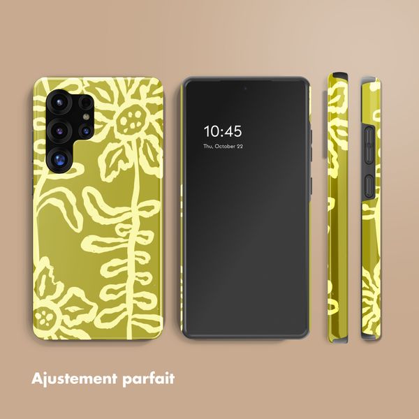 Selencia Coque arrière Vivid avec MagSafe Samsung Galaxy S25 Ultra - Chalky Bloom