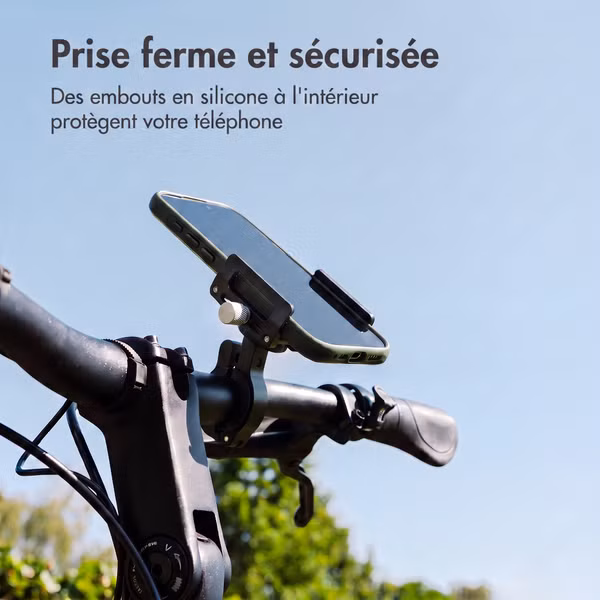 imoshion Mini support de téléphone en aluminium pour vélo - Léger - Universel - Noir