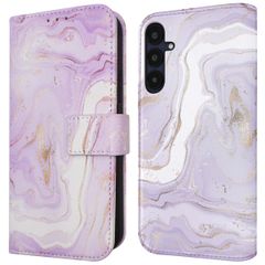 imoshion Étui de télephone portefeuille Design Samsung Galaxy A55 - Purple Marble