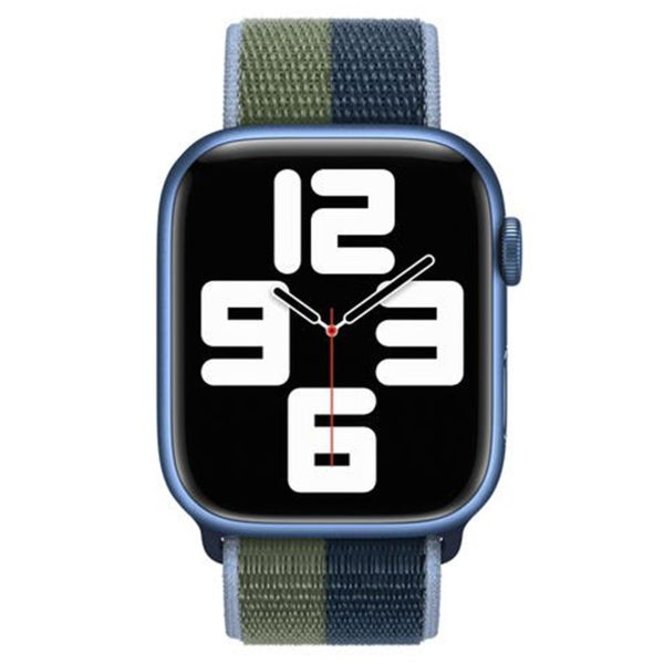 Apple Bracelet Sport Loop Apple Watch | 44/45/46/49 mm - Abyss Blue/Moss Green