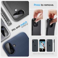 Spigen Optik Lens Protector - Protection complète de la caméra (lot de 2) Apple iPhone 16 / 16 Plus - Black