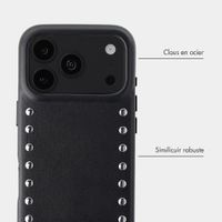 Selencia Coque arrière Studs avec MagSafe Apple iPhone 18 Pro / 17 Pro - Velvet Black