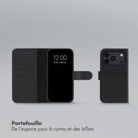 Accezz Coque portefeuille Edge amovible avec MagSafe Apple iPhone 18 Pro / 17 Pro - Noir