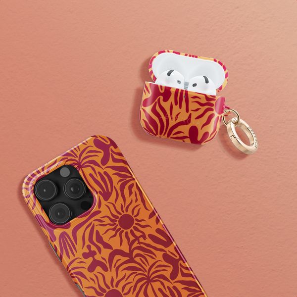 Selencia Coque Vivid  Apple Airpods 4 - Tropical Vibes Apricot