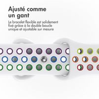 imoshion Bracelet Sport⁺ en silicone Apple Watch | 38/40/41/42 mm - Taille M/L - White Rainbow
