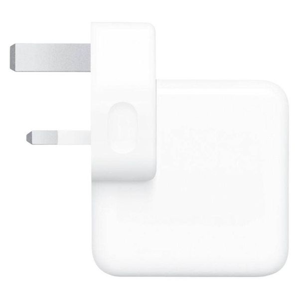 Apple Adaptateur secteur d’origine 2x USB-C - Chargeur MacBook - Royaume-Uni - 35W - Blanc